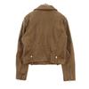 MURUA Long Sleeve Leather Double Riders Jacket 2 Brown Sheep Leather Women Used