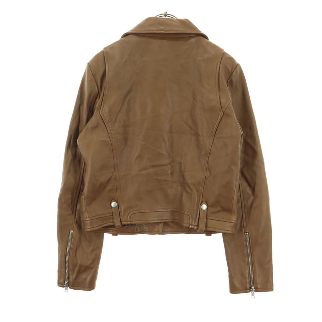 MURUA Long Sleeve Leather Double Riders Jacket 2 Brown Sheep Leather Women Used