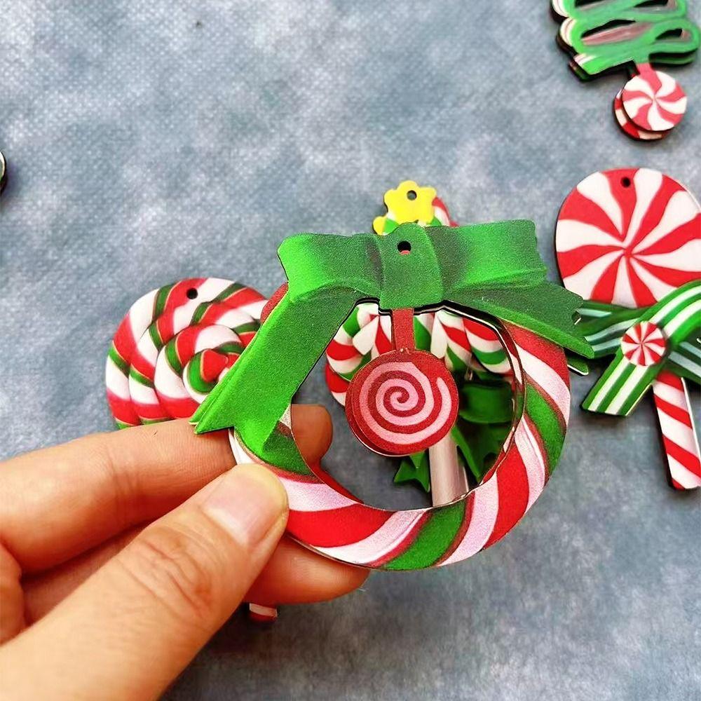 16/32Pcs Creative Christmas Lollipop Ornaments Colorful Handmade Christmas Tree Ornament DIY Craft Decorative