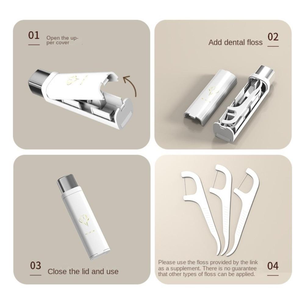 Small Floss Storage Box Automatic Pop-up Lightweight Floss Case Easy To Use Teeth Cleaning Organizer for Travel & Outdoor