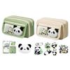 Cute Pencil Case Large Capacity Pencil Bag Panda  Cartoon Stationery Holder Bag With Brooches Stickers Clips Keychains  Pen Case