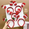 5PCS Santa's Hat Christmas Hair Hoop Snowman New Year Hairband Cute 2025 Headband  Prom Props