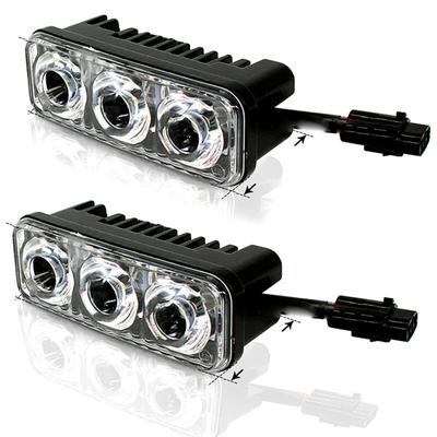 2x 3LED Süper Beyaz Yüksek Güçlü Araba DRL Gündüz Çalışan Işık Sis Lambası Evrensel