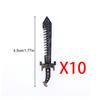 MOC Medieval Weapon Accessories for Building Blocks - Sword Shield Bow Axe Hammer Spear Gun Set