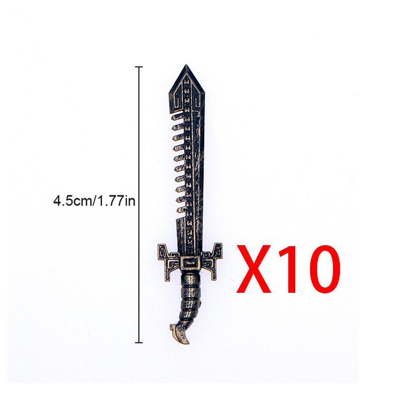 MOC Medieval Weapon Accessories for Building Blocks - Sword Shield Bow Axe Hammer Spear Gun Set