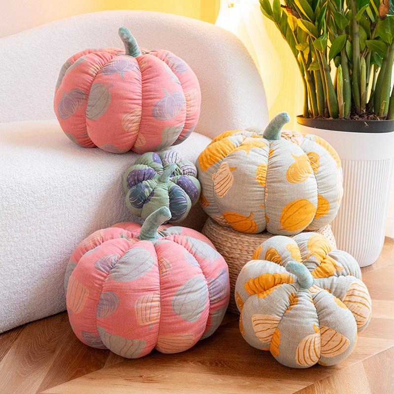 20/30/40cm Simulation Funny Halloween Pumpkin Plush Toys Lovely Soft Plant Stuffed Doll Holidays Props Decor Throw Pillow