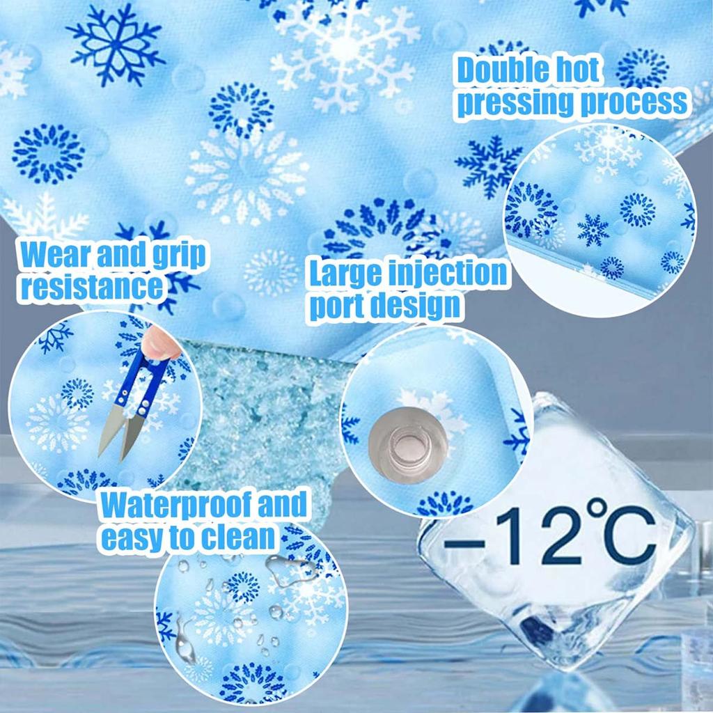 Pet Cooling Mat Ice Gel Self-Watering Cooling Pad Waterproof Wear-Resistant Floor Mat Durable Pet Cold Bed Cushion for Dog & Cat