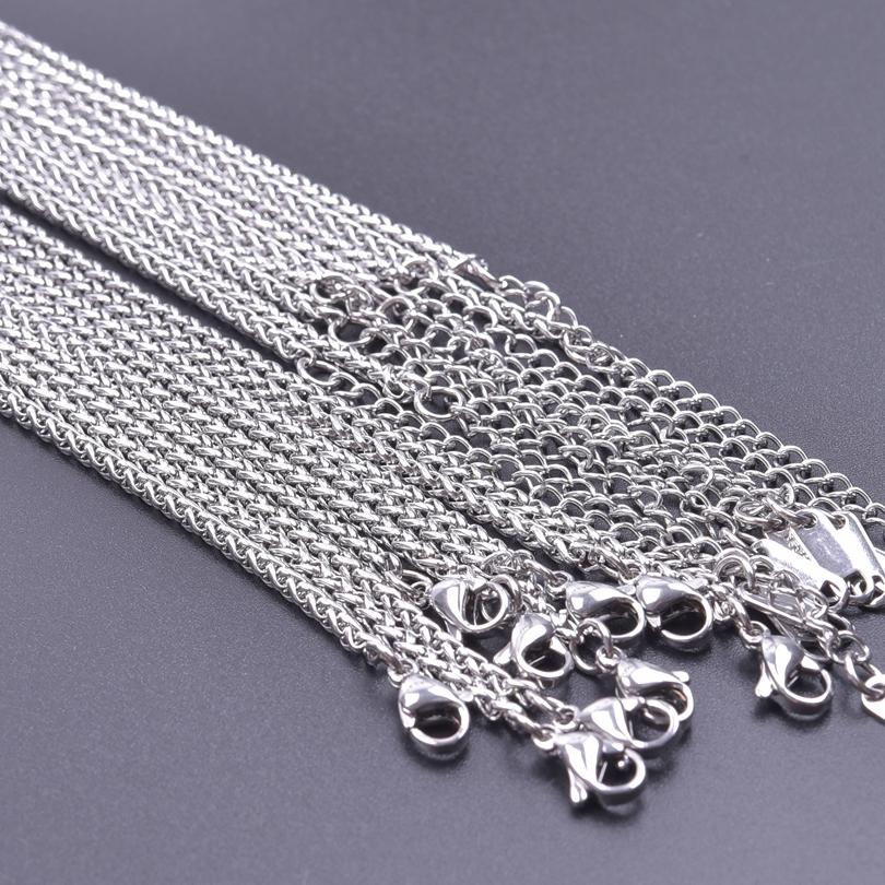 1/10pcs/Lot Silver Color Snake/Beads Chain Necklace Stainless Steel Chains For Women Men Accessories DIY Jewelry Making Choker