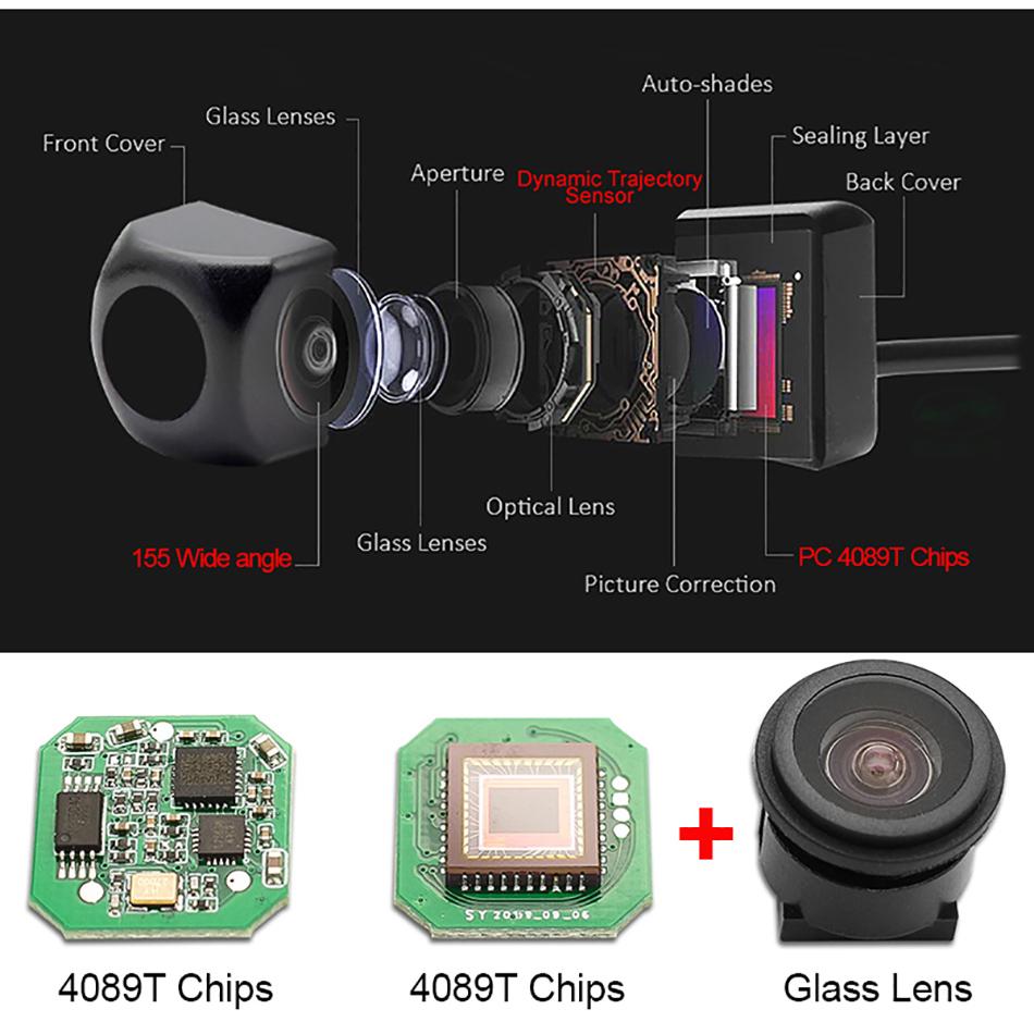 Dynamische Trajektorien-Parklinie Auto Rückfahrkamera Für Nissan QASHQAI X-TRAIL Geniss Citroen C4 C5 C-Triomphe Peugeot 307