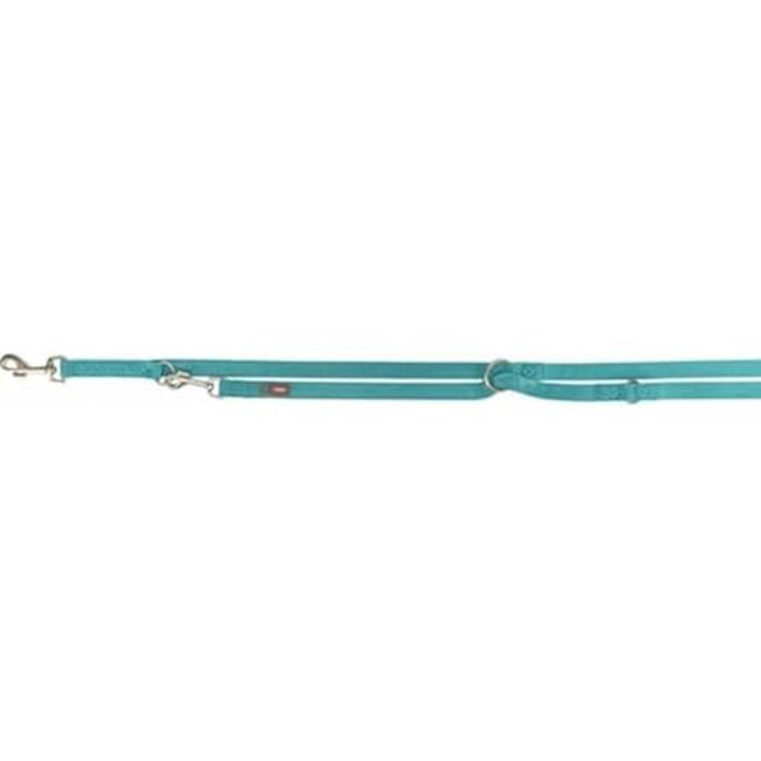 Laisse pour chien - TRIXIE - Premium réglable - Bleu aqua - Nylon - Multi-positions
