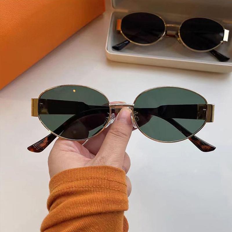 1 Τεμάχιο Οβάλ Σχήματος Προσωπικότητας Μεταλλικά Μικρά Στρογγυλά Γυαλιά Αξεσουάρ Παραλίας Για Γυναίκες Γυαλιά Γυαλιά Ηλίου