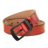 Women's Hong Kong & American Style Genuine Leather Belt with Needle Buckle - High-End Top Layer Cowhide for Work Pants