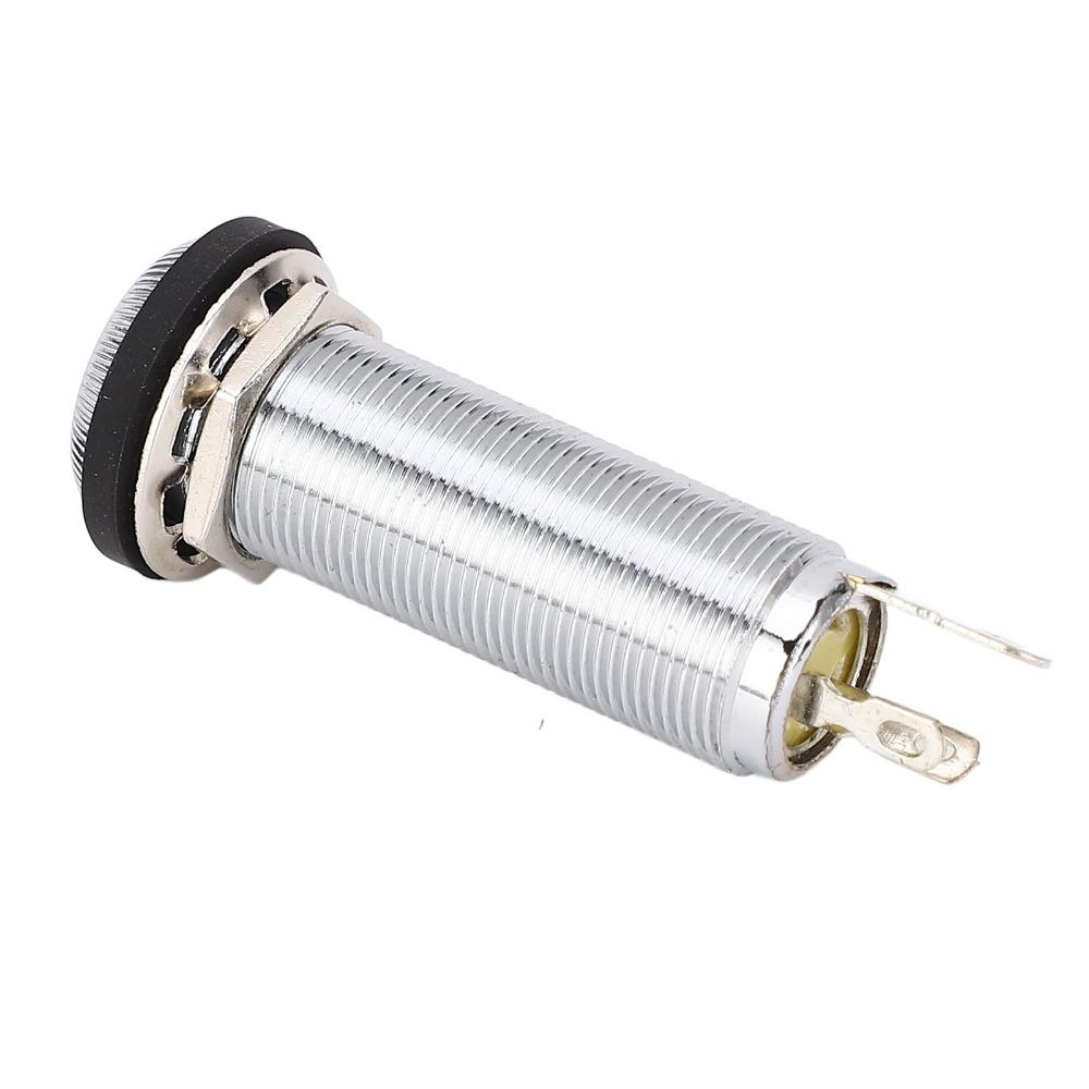 2PCS 6.35mm Jack Socket Silver Input Output Jack Durable Single Jack Socket For Electric Guitar