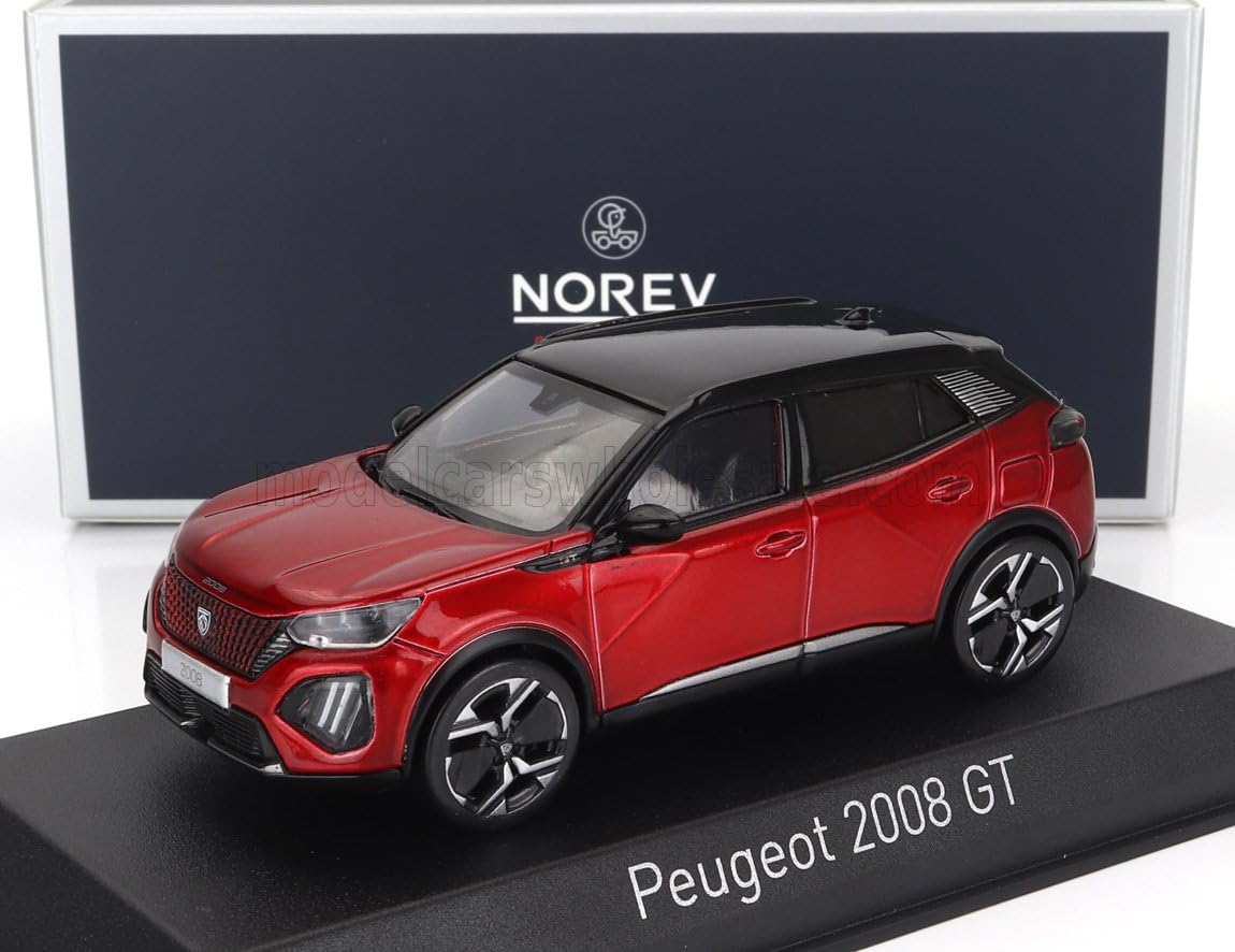 

NOREV Peugeot 2008 GT 2024 (красный) Масштаб 1/43 Литая модель автомобиля