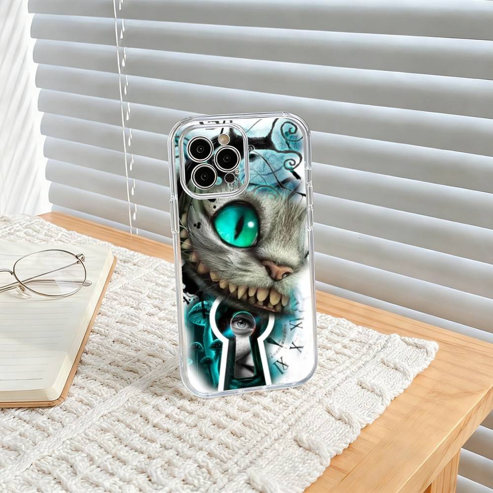 Cool C-Cheshire Cat   Phone Case For iPhone17,16,15,14,13,12,11 Plus,Pro Max Soft Transparent Cover iPhone16promax
