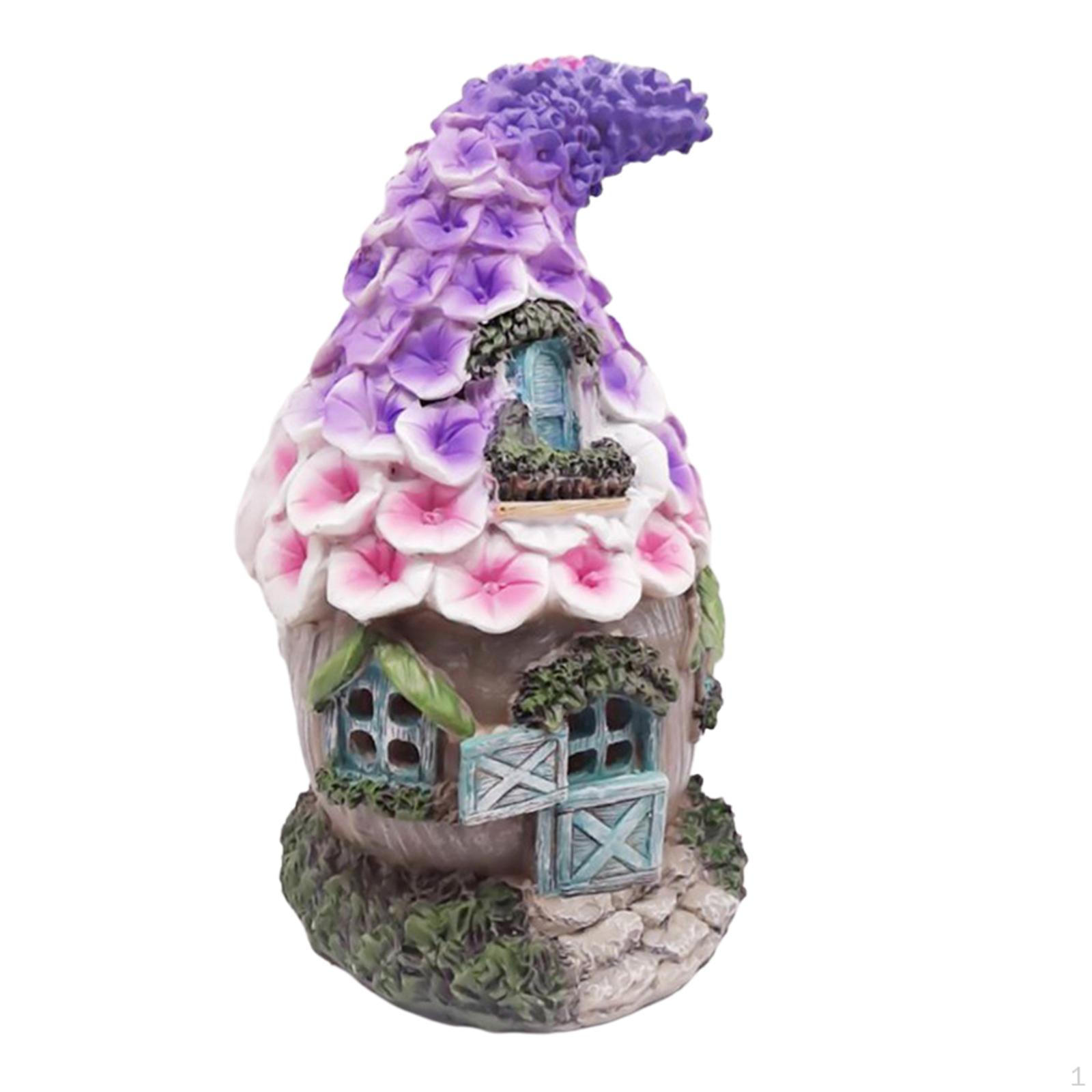 

Large Rustic Miniature Garden Resin Fairy Decor Woodland Gnome фиолетовый