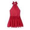 Halter Neck Satin Dress - European & American Women's Fashion