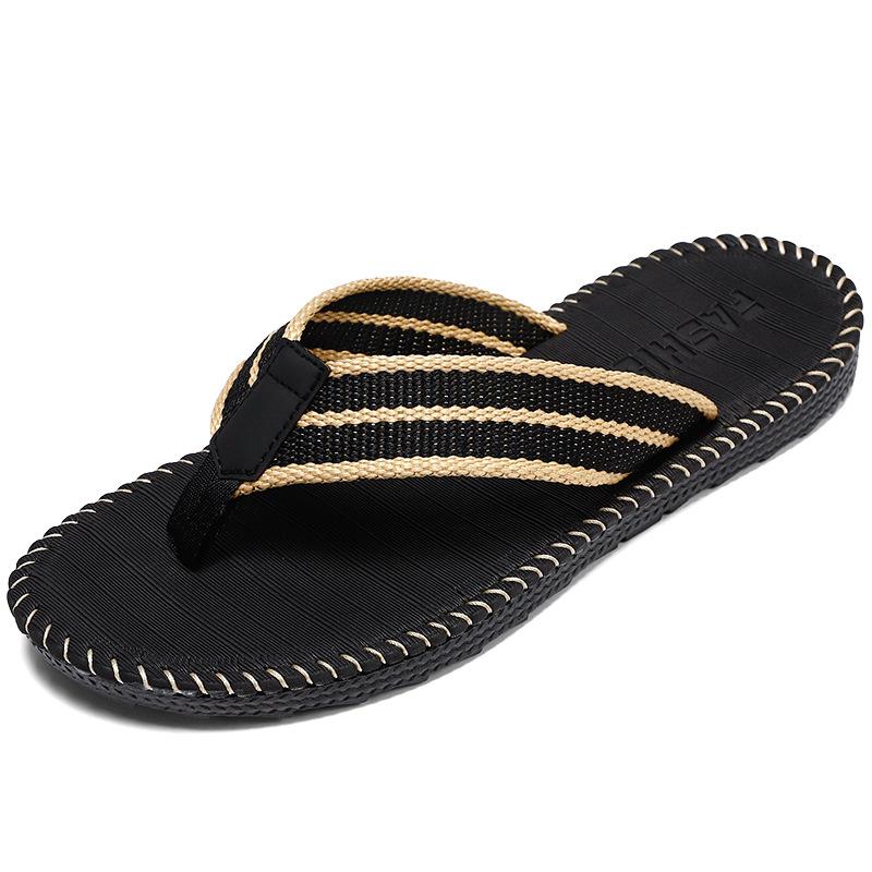 Slippers Men's Ultra-light Rubber and Plastic Woven with Flip-flops Men's Explosive Slippers Soft and Comfortable Beach Cool Slippers