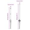 Fence Posts with Drive In Sleeve 26 Pcs Silver