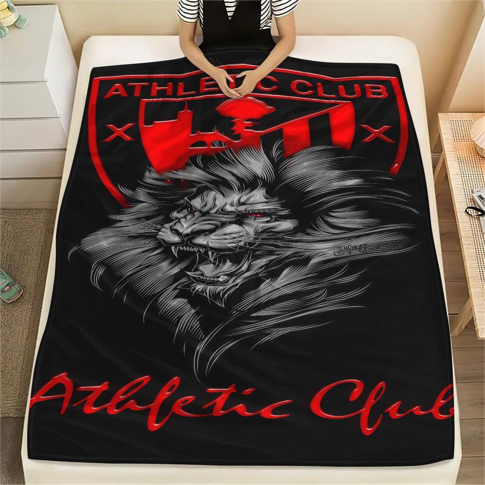 Bilbao Logo Print FlAannel Blanket, High Quality Comfortable for All Seasons, Home Decor, Warmth and Comfort