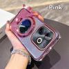 KEYSION Luxury Glitter Jewelled Magnetic Phone Case for TECNO Spark Go 2023 20 20C Pop 8 Makeup Mirror Stand Shockproof Cover