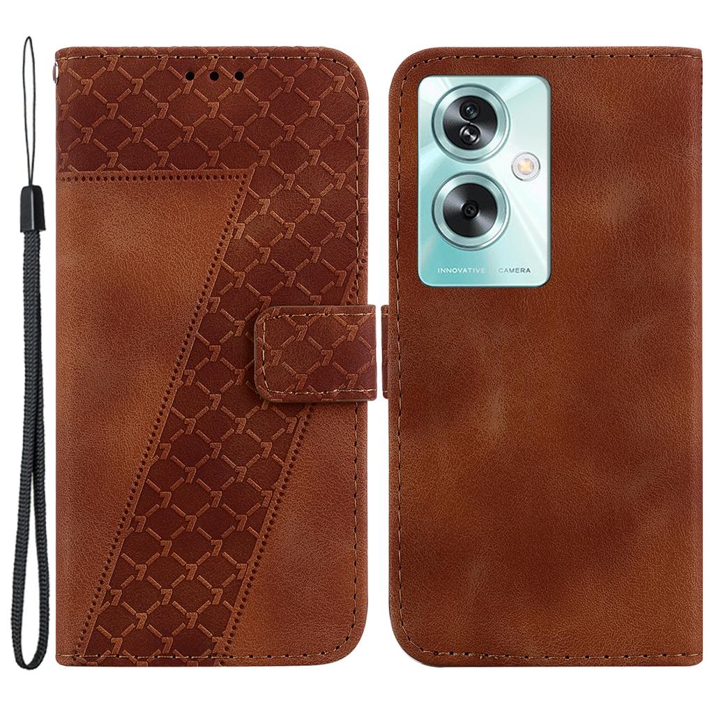 For Oppo A79 5G/A2 5G Case PU Leather Wallet Stand Imprinted Phone Protection Cover