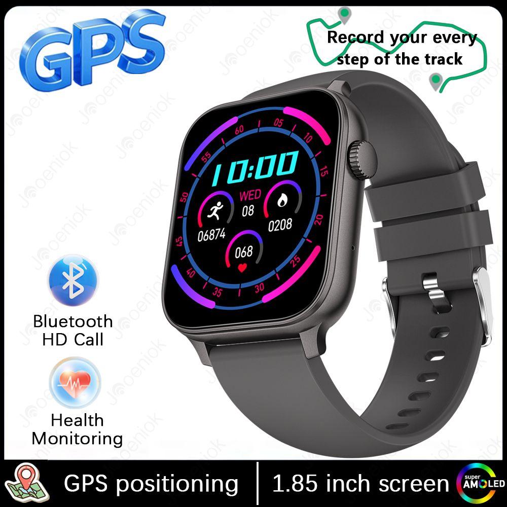 

New GPS Sports Smart Watch Outdoor Sports Waterproof Watch Compass 24 Hours Heart Rate Monitor Bluetooth Call Smartwatch сірий