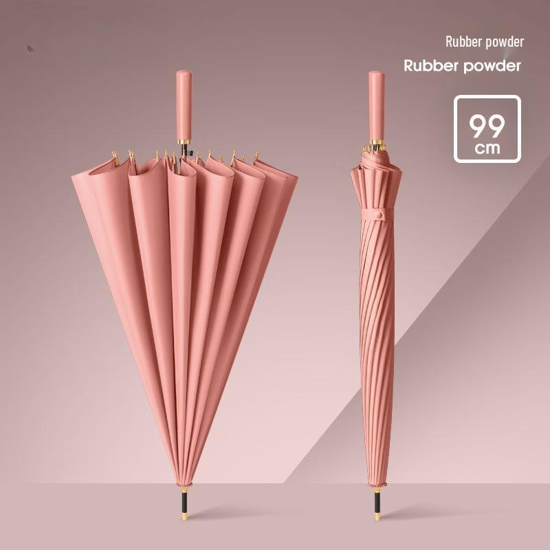 Premium 24-Rib Automatic Long-Handle Umbrella