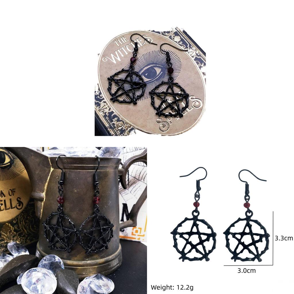 Geometric Star Alloy Earrings For Women Cool Style