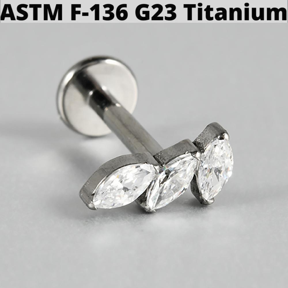 1PC G23 Titanium Butterfly Internal Thread Labret Lip Rings Cross Snake Ear Cartilage Tragus Helix Earring Lobe Piercing Jewelry