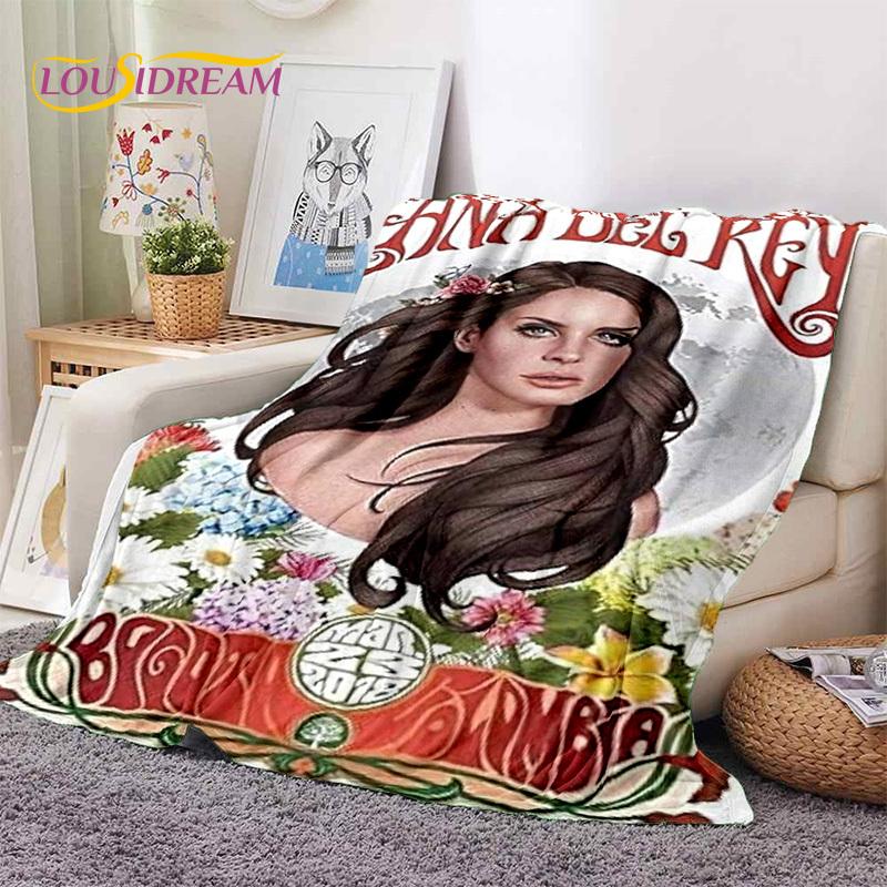 Coperta morbida in flanella, coperta da lancio, coperta confortevole per picnic, letti, divano, casa, camera da letto, del cantante Lana Del Rey, Lizzy Grant