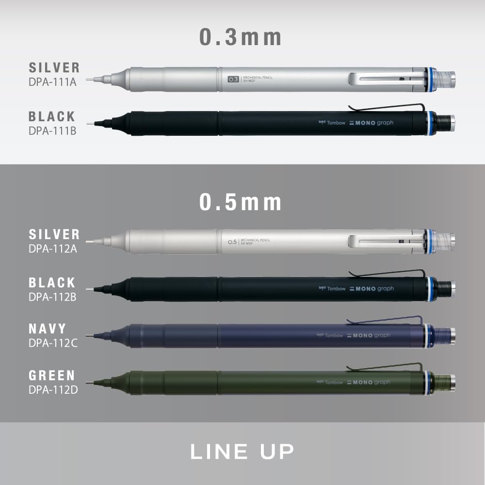 Tombow Pencil MONO Graph Fine Mechanical 0.5mm Pencil, Navy, DPA-112C
