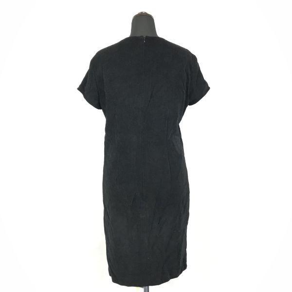 Made in Italy / CARACTERE / Velour Short Sleeve Dress [Women’s M / 38 / Black](USED)