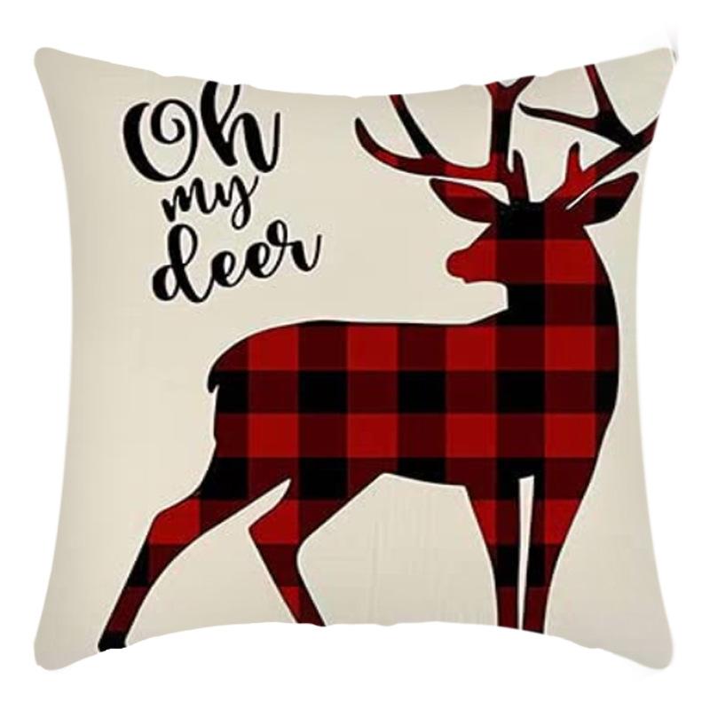 New Christmas Santa Claus Pillowcase Home Sofa Cushion Car Cushion Cartoon Christmas Pillowcase