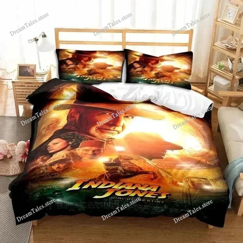 Indiana Jones Le Cadran de la Destinée Ensemble de Literie Élégant Simple Double King Size Chambre d'Enfant Housse de Couette Ensemble Housse de Couette Cadeau741