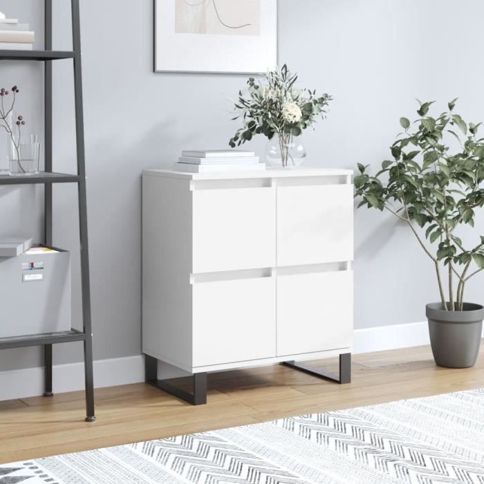 VidaXL Buffet Blanc 60x35x70 cm Bois d'ingénierie 831220