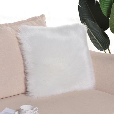 Cuscino Decorativo in Acrilico a Pelo Lungo Stile Invernale - Cuscino Lombare e Schienale Anti-Pilling