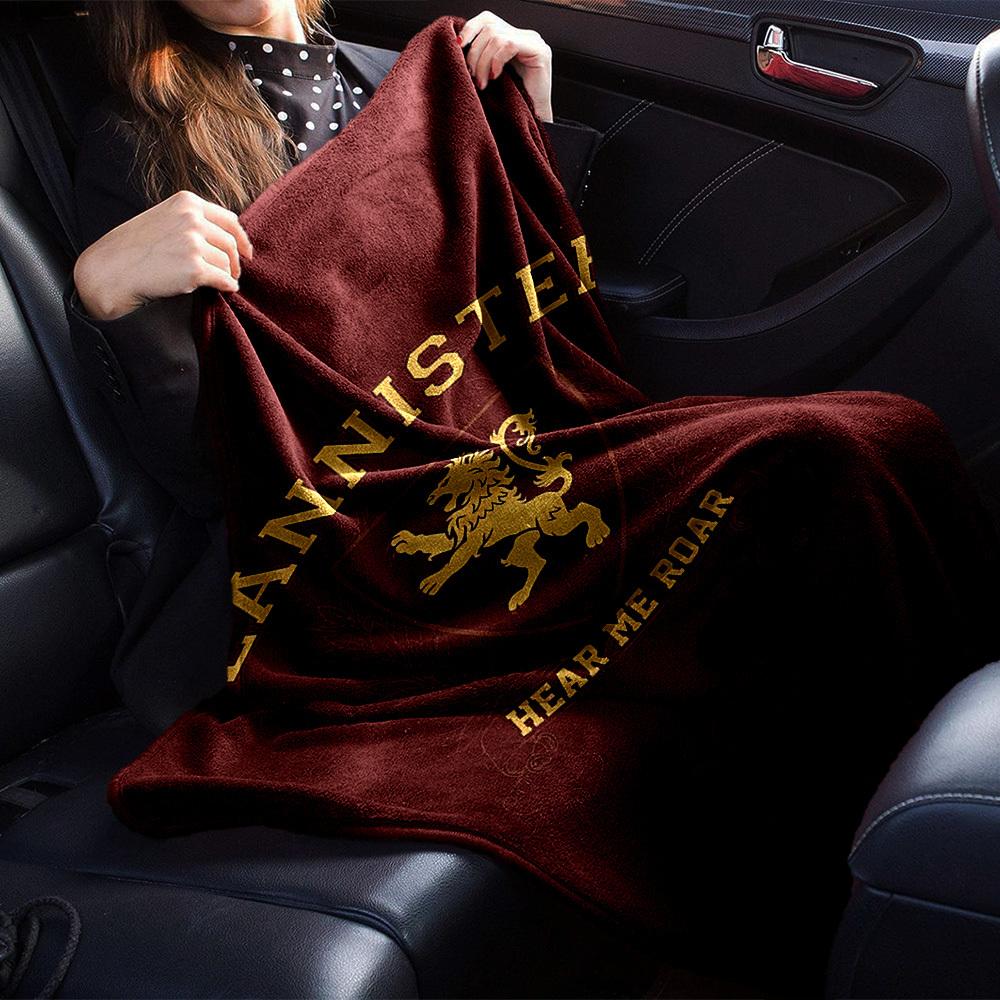 1pc Lannister Hear Me Roar Throw Blanket Soft Flannel, Cozy All Season Polyester Perfect for Home, Office