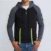Men Hooded Jacket Autumn Winter Zip-up Hoodie Multi-Pocket Fleece Lined Sweatshirt Jacket for Daily