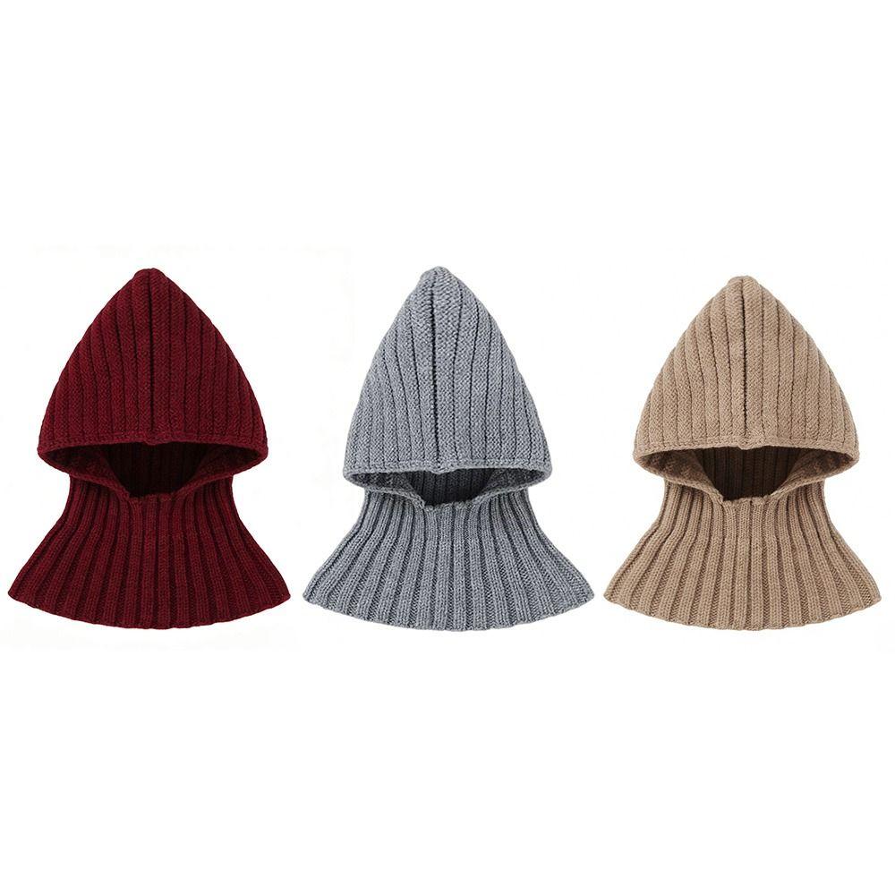 Solid Color Knitted Pet Hat Warm Fabric Knitted Design Dog Hat Soft Material Fashion Style Cat Hat Cold Weather