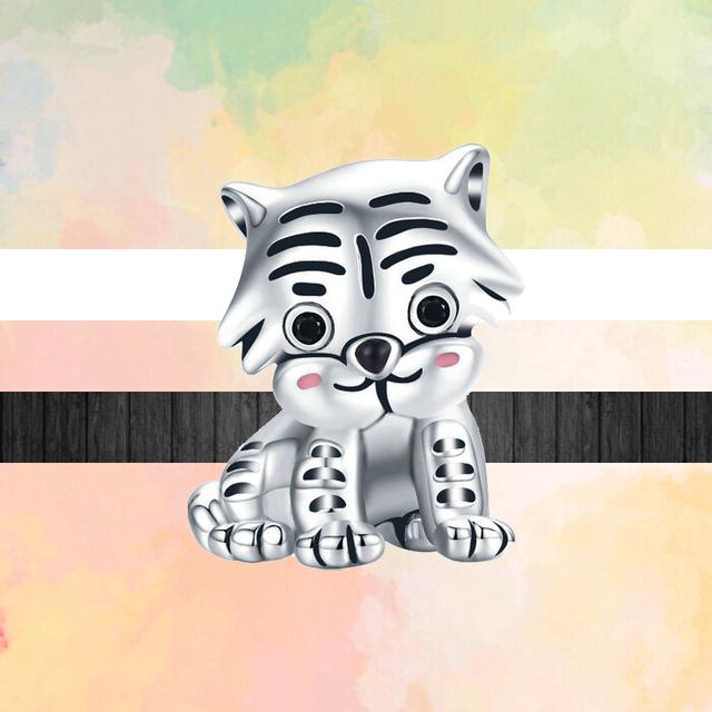 Neue Tier Stil Glückliche Katze Hund Panda Bär Löwe Schlange Kaninchen DIY Perlen Fit Original Mode Charms Silber Farbe Armbänder schmuck