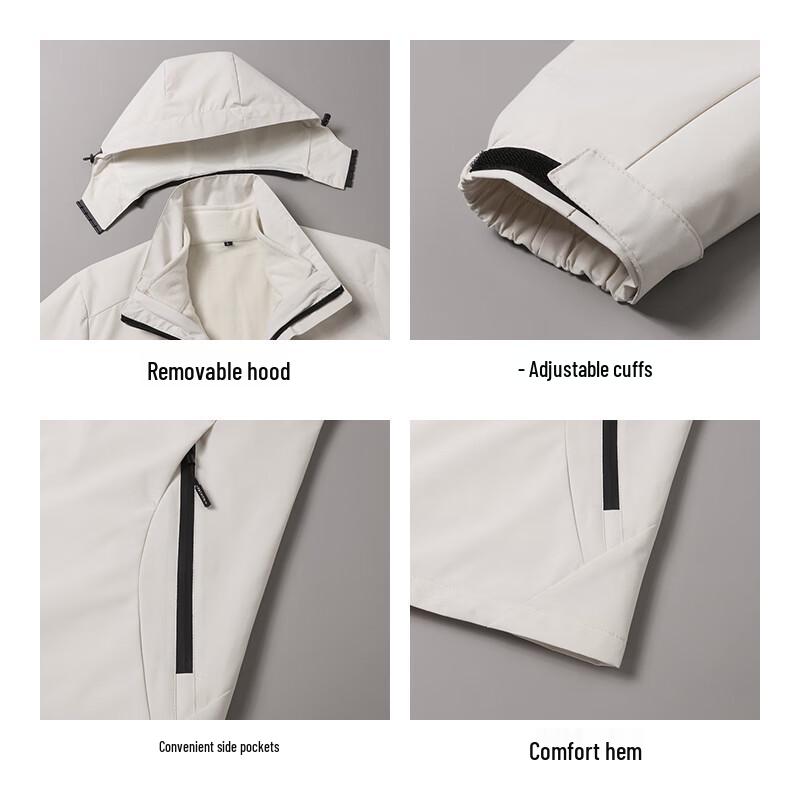 JEANSWEST Unisex 3-in-1 Outdoor Windproof & Water-Repellent Jacket