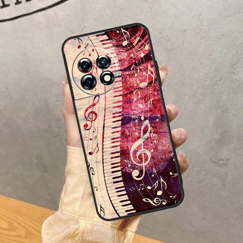 Music Piano Elegant Case For OnePlus 15R 15 13R 13 13T 12 12R 11 10 10R 10T 8T Nord CE 5 2 3 4 Lite N20 N30 Cover