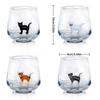 Taza de Vidrio con Figura de Gato sin Tallo Taza de Café Hecha a Mano Taza de Vino de Gato Linda Para Leche Cerveza