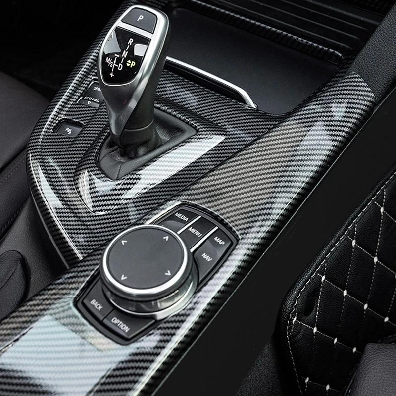 LHD Car Styling Fibră de carbon Consolă centrală Priza de aer Panou Capaci Decorare autocolante cadru pentru BMW F30 F31 F32 F34 F36