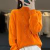 Women Sweater 100% Wool MODERN NEW SAGA Turtleneck Knit Pullover Thick Winter Jumpers Female Knit Tops