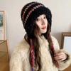 Thickened Fluffy Fleece Hat Plush Ear Protection Cap Fashion Knitted Warm Hat  Sports Cap