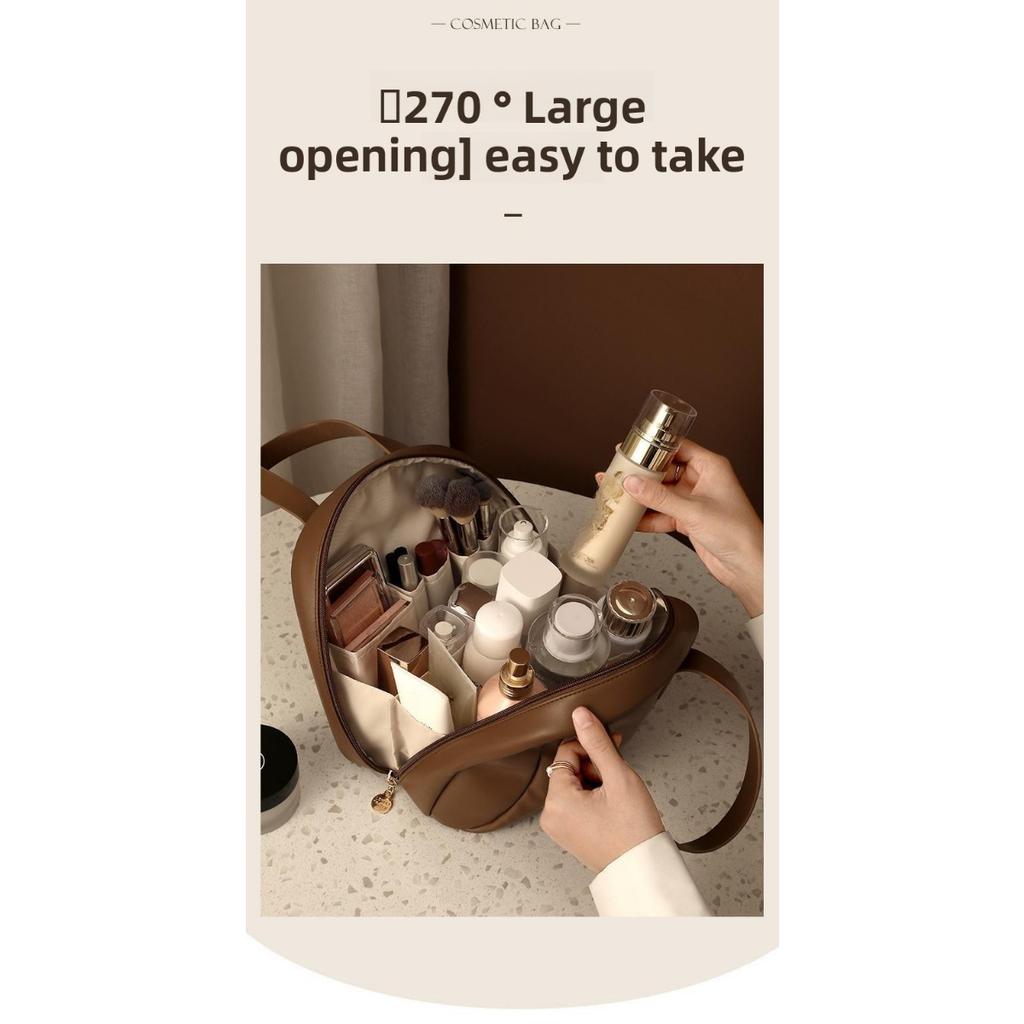 Skořepinová kosmetická taška pro ženy, velkokapacitní vodotěsná přenosná toaletní taška, velká taška na uskladnění make-upu