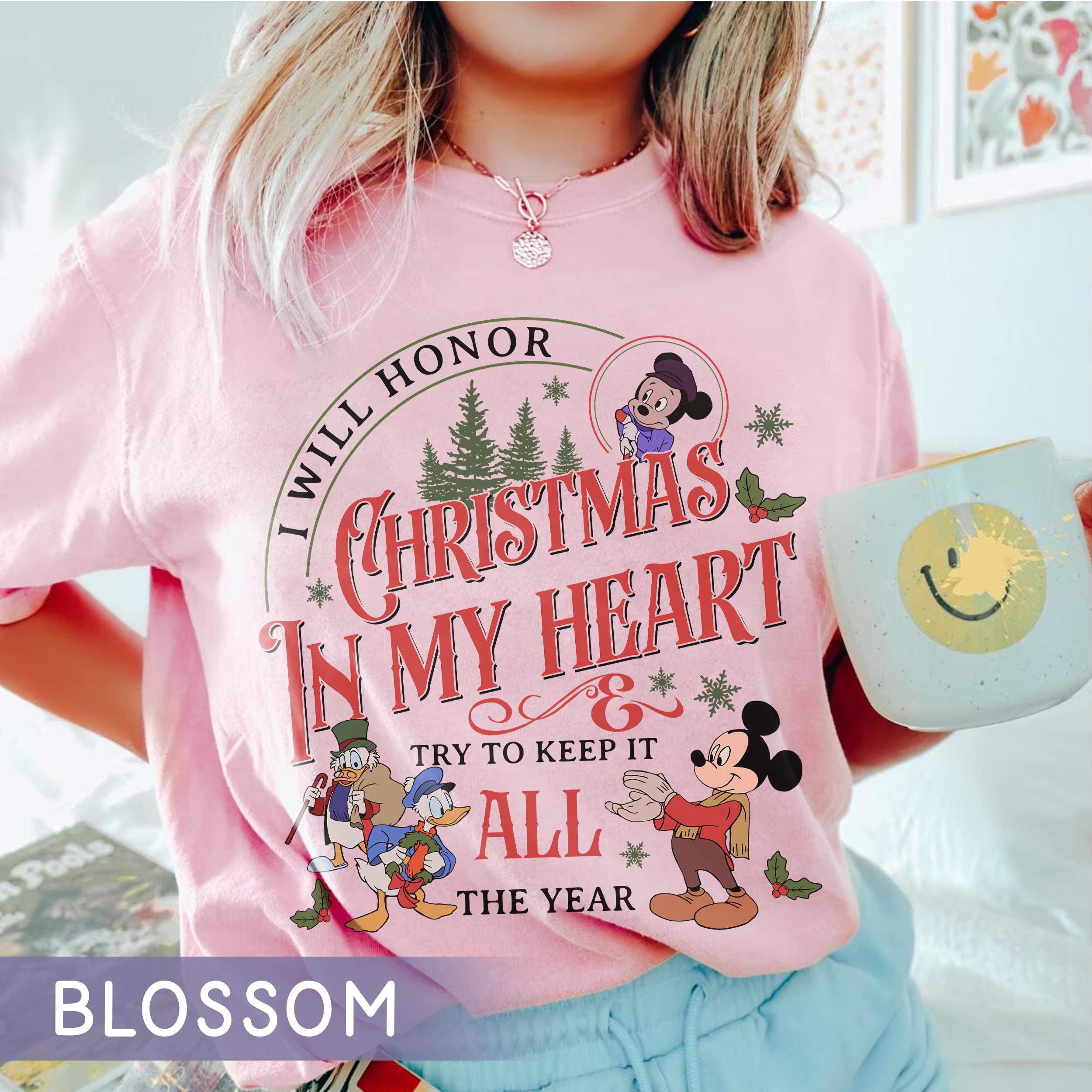 Vintage Mickey Christmas Carol Shirt Charles Dickens Christmas Four Seasons Pure Cotton Casual Suitable for Both Unisex and Women S