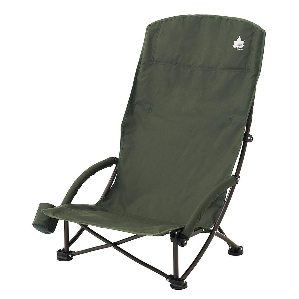 LOGOS Tradcanvas Portable Chair 73173166 Khaki Width 60 x Depth 74 x Height 91 cm Height 20 Cross-legged (2022 LIMITED) (approx.) (Seat cm)